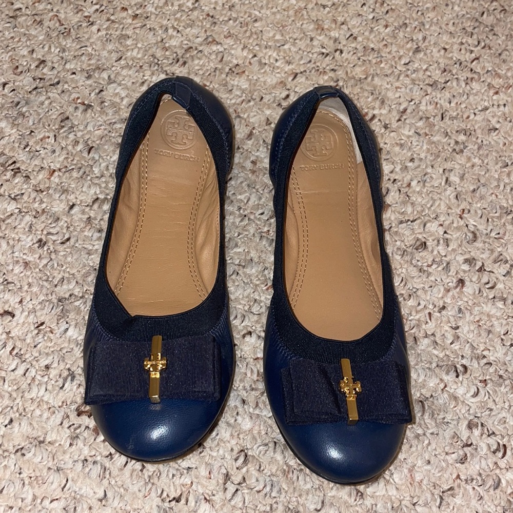 NEW Tory Burch Flats Navy Size 7
